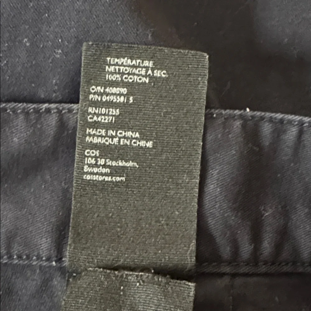 COS Barrel-Leg Cotton Chinos - sz 10 US - Picture 6 of 7